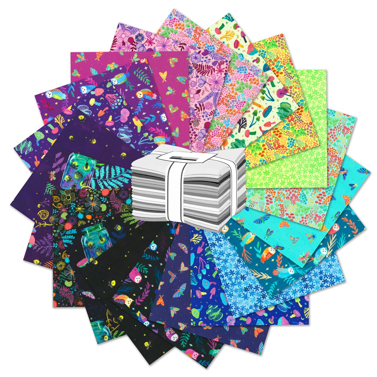 Garden Lights Fat Quarter Bundle by Subhashini Narayanan for Robert Kaufman (FQ-2145-20)